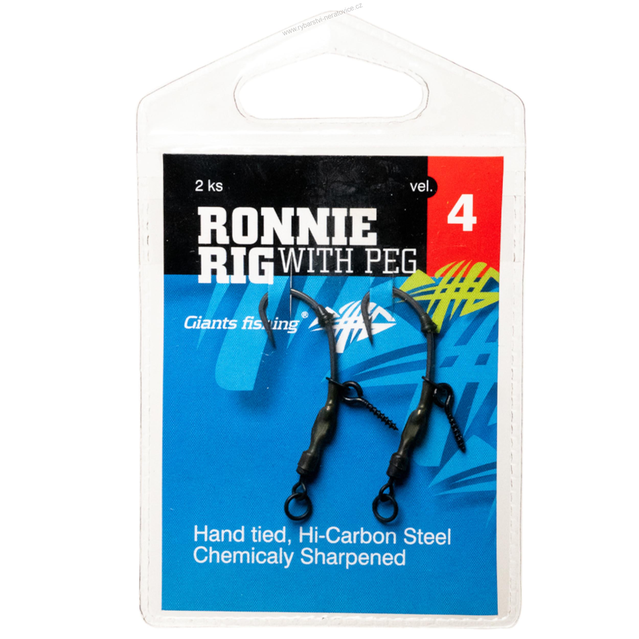 Giants Fishing Kaprový Návazec Ronnie Rig With Peg - 6 - 2ks