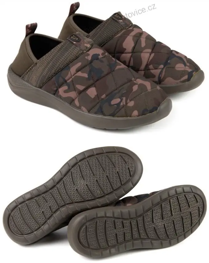 Fox Pantofle Camo/Khaki Bivvy Slipper - 12/46