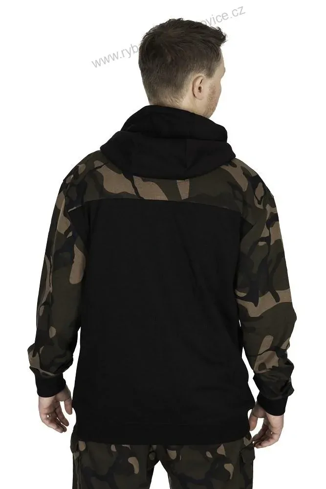 Fox Mikina LW Black Camo Split Zip Hoody - XL