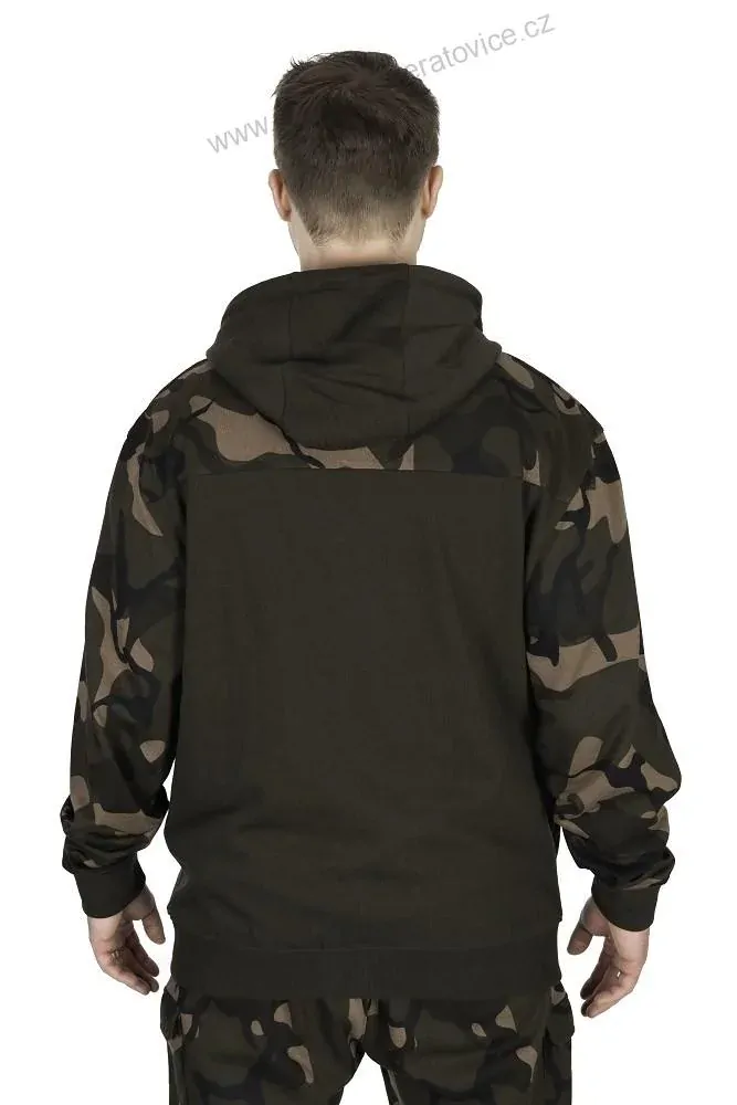 Fox Mikina LW Khaki Camo Split Zip Hoody - XXXL