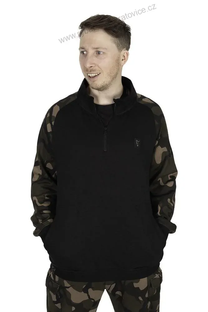 Fox Mikina LW Black Camo QTR Zip - XXL