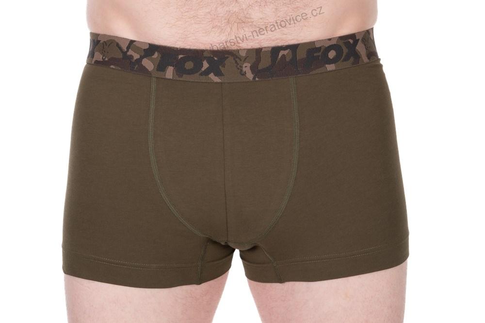 Fox Trenýrky Boxer Shorts Khaki/Black 2 ks - XL