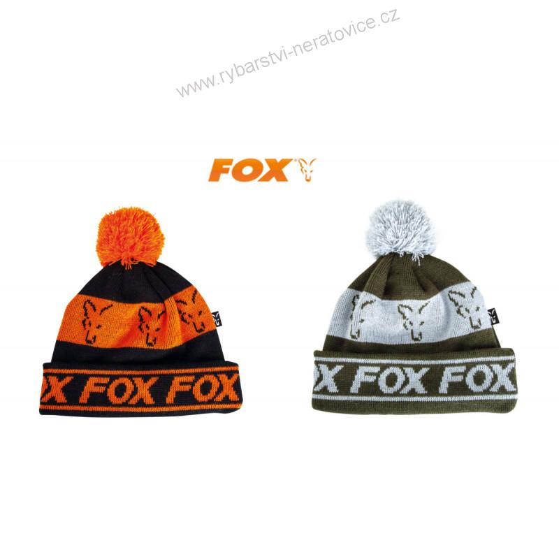 Fox Čepice Black Orange Lined Bobble