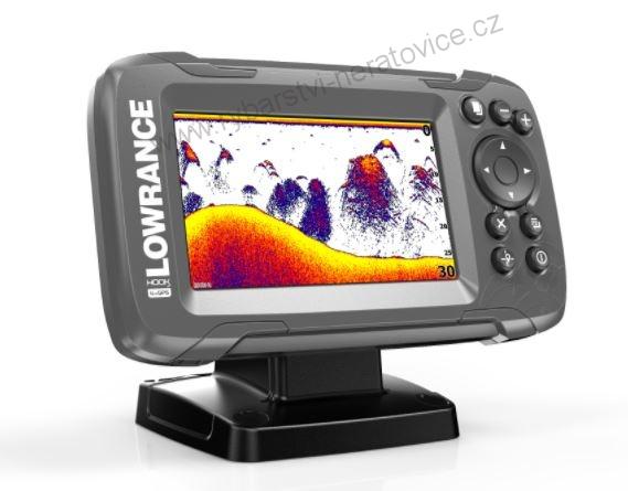 Lowrance Echolot Hook² 4X GPS se Sondou Bullet Skimmer