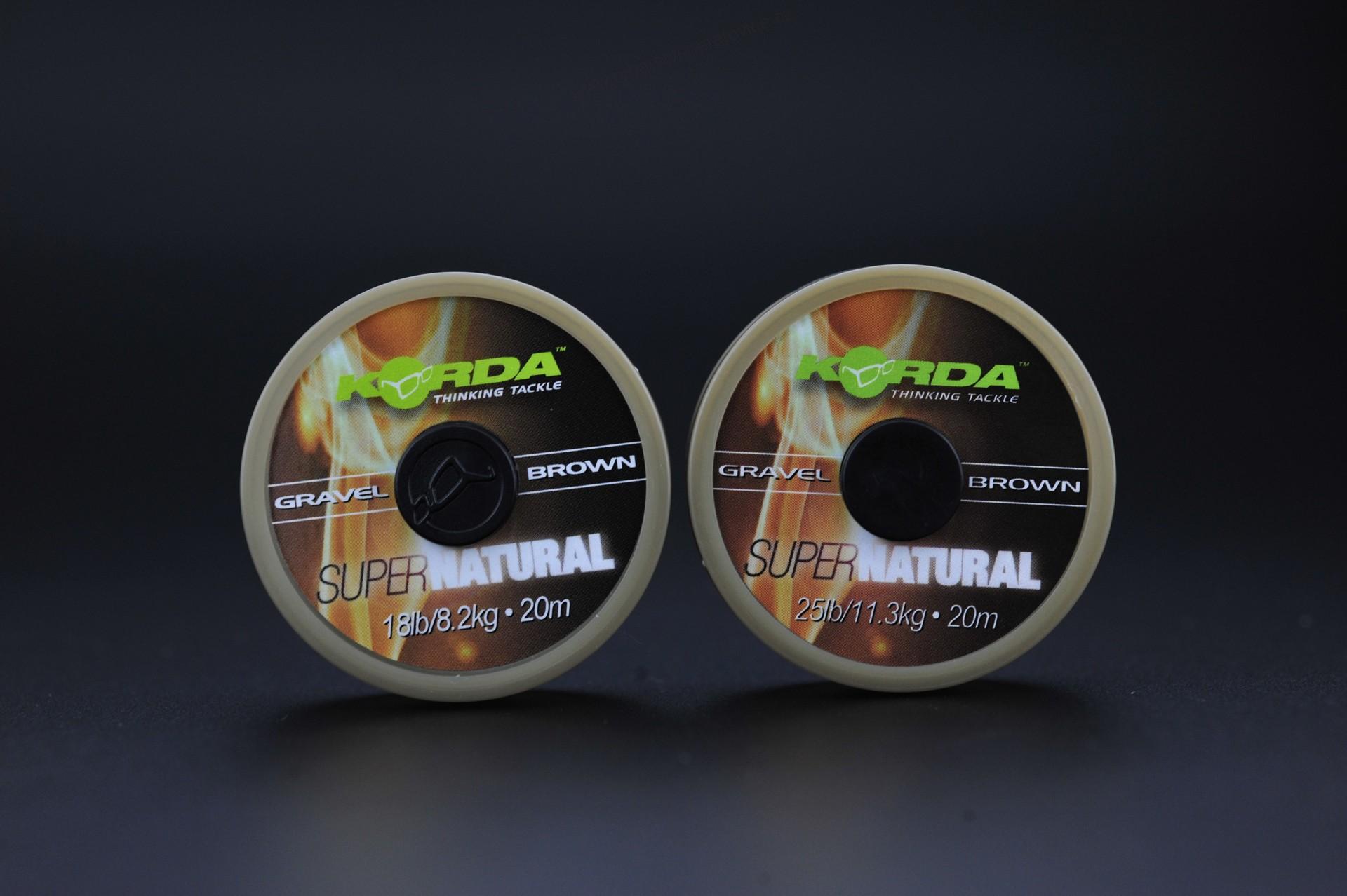Korda šňůrka Super Natural 25lb Brown 20m