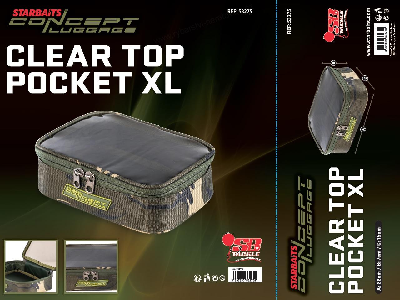 Starbaits Pouzdro Cam Concept Clear Top Pocket XL