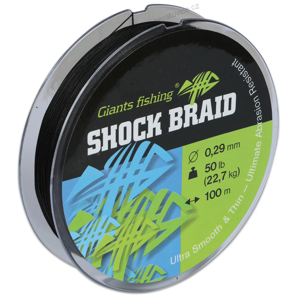 SPLÉTANÁ ŠŇŮRA SHOCK BRAID 100M|0,29MM/ 50LB(22,7KG) - Giants Fishing
