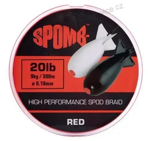Spomb Splétaná Šňůra Braid Red 300 m - 0,18 mm - 9 kg