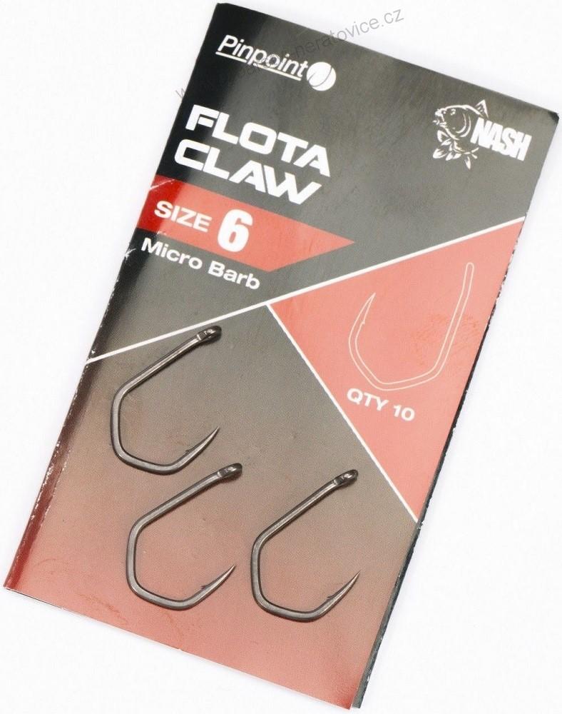 Nash Háčky Pinpoint Flota Claw Micro Barbed 10 ks-Velikost 7