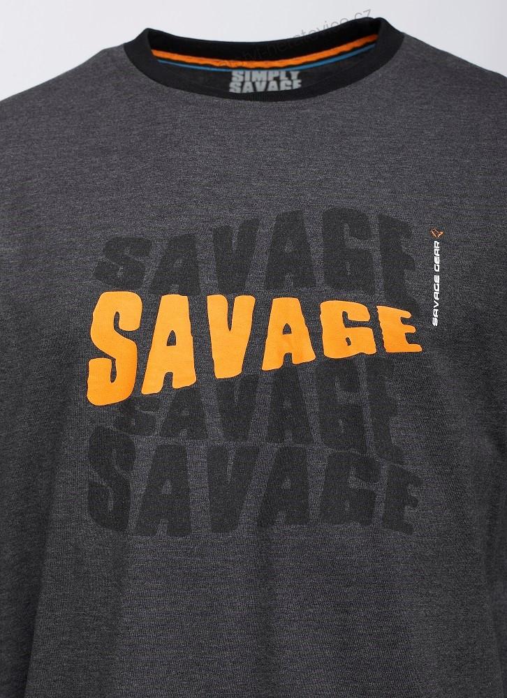 Savage Gear Triko Simply Savage Logo Tee Long Sleeve-Velikost M
