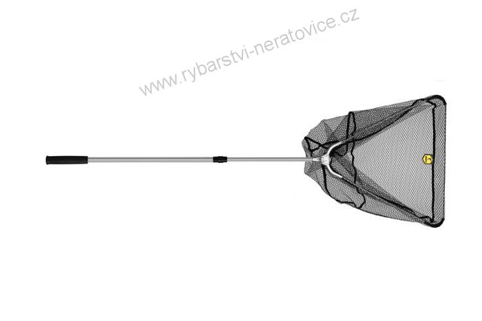 Delphin Podběrák Kovový Kříž A Pogumovaná Síťka 170 cm - 60x60cm