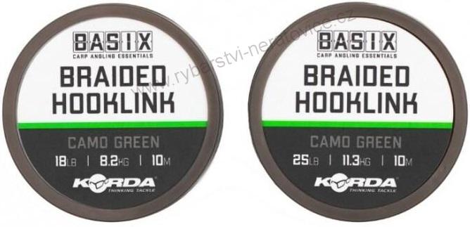 Korda Pletená Šňůra Basix Braided Hooklink 10m 11,3kg / 25lb