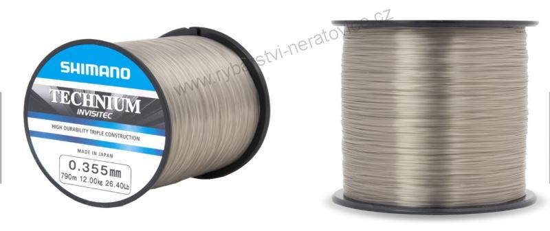 Shimano Vlasec Technium Invisitec Šedý - 0,35 mm 790 m - 12kg