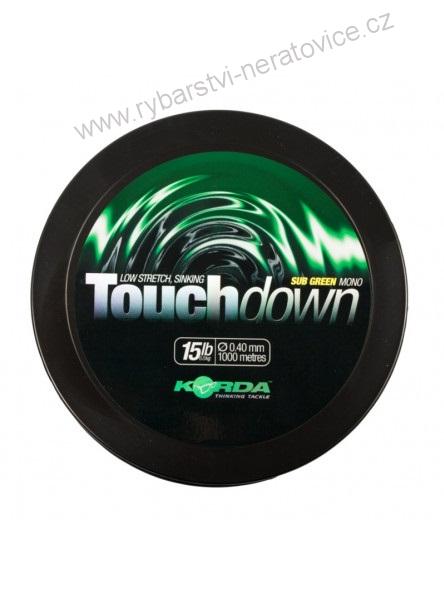 Korda Monofilní Vlasec Touchdown Sub 1000m Zelený 0,35mm/12lb