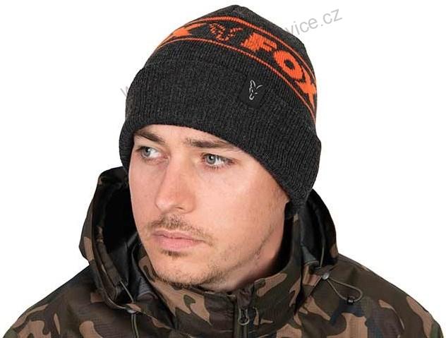 Fox Čepice Collection Beanie Hat Black Orange