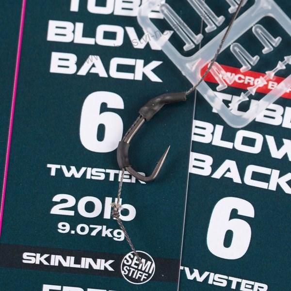 Nash Návazec Tube Blow Back Rig Barbless 9,07 kg - Vel. 6 - Bez protihrotu