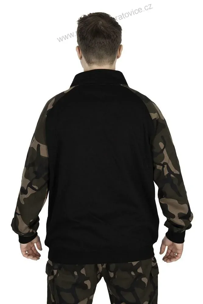 Fox Mikina LW Black Camo QTR Zip - L