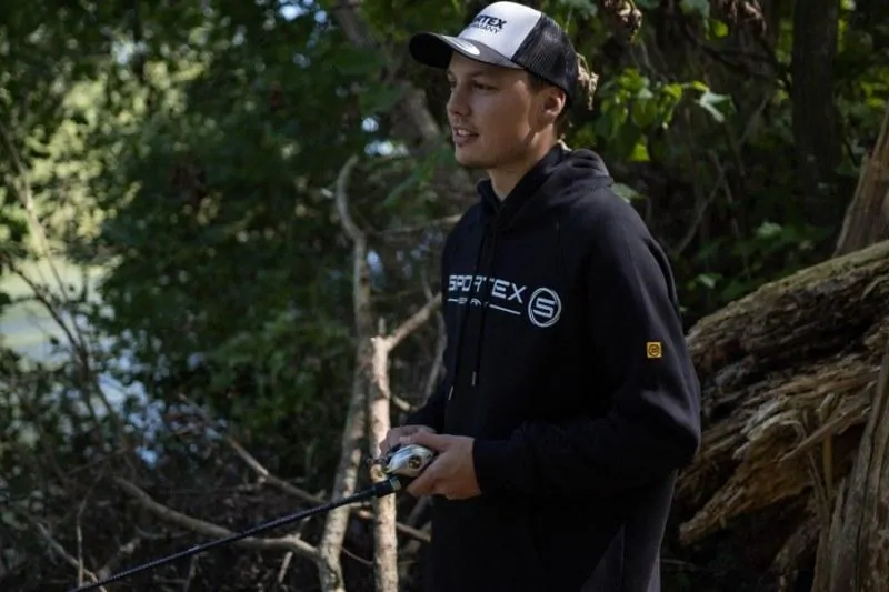 Sportex rybářská mikina s kapucí černá - XL