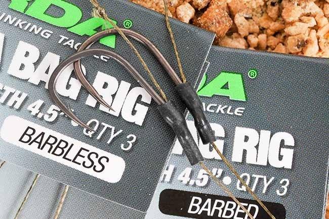 Korda Návazec Solidz PVA Rig Wide Gape Barbless 18 lb 3ks - vel.4