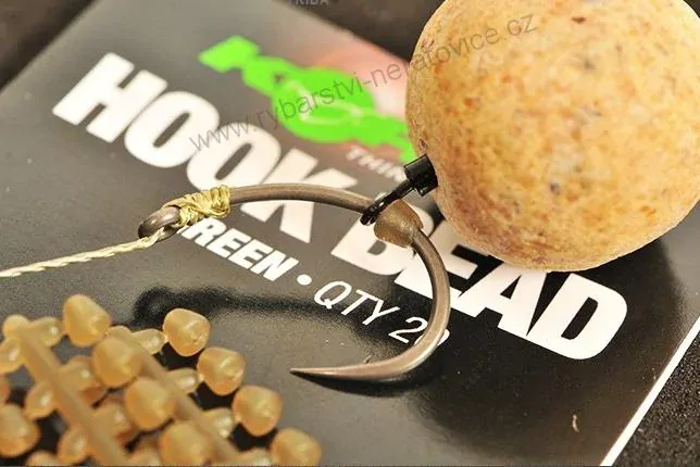 Korda Zarážky na háček Hook Bead Medium green 20ks