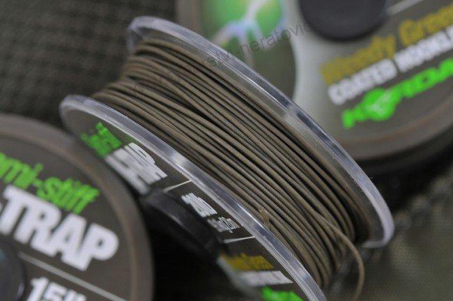 Korda šňůrka potahovaná N-Trap Semi Stiff green 20lb zelená 20m