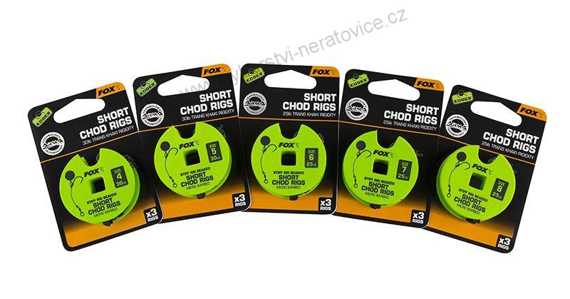 Fox Hotový Návazec Edges Stiff Chod Rig Short 3 ks - vel.7 - 25lb