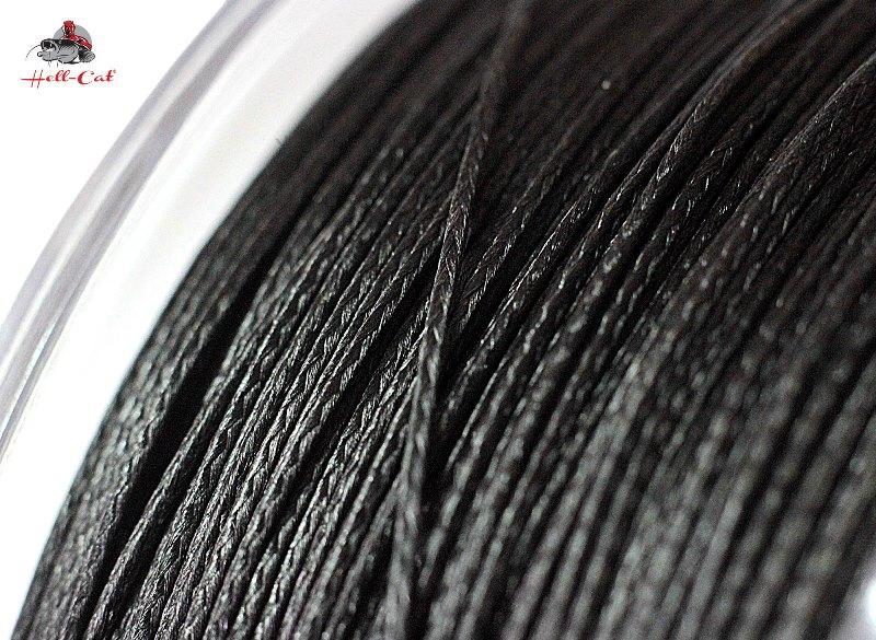 HELL-CAT SPLÉTANÁ ŠŇŮRA ROUND BRAID POWER BLACK 0,80MM, 100KG, 200M