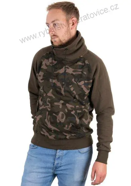 Fox Mikina Khaki Camo High Neck - M