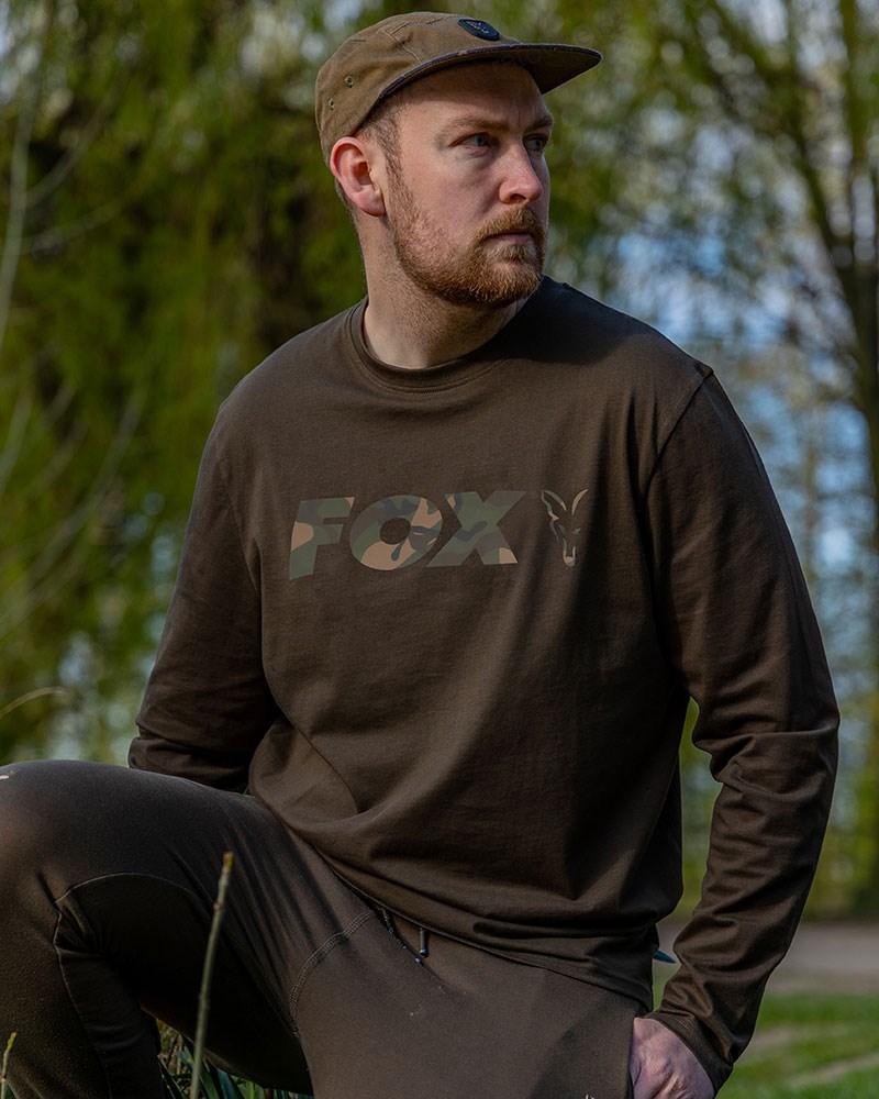 Fox Triko Long Sleeve Khaki Camo T Shirt - M