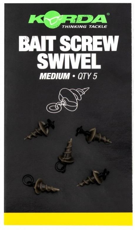 Korda Micro Ring Swivel Bait Screw Medium - 5ks