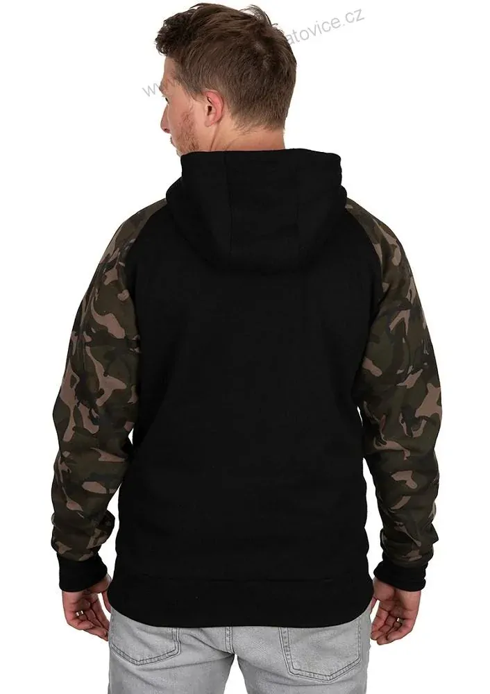 Fox Mikina Black Camo Raglan hoodie - M