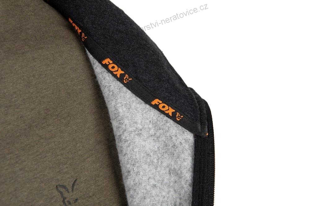 Fox Mikina Collection Lightweight Hoodie Orange Black - XXXL