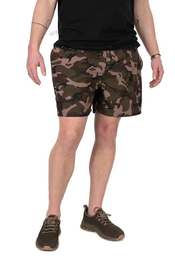 Fox Koupací Kraťasy Black Camo LW Swim Shorts - L