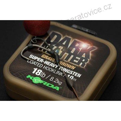 Korda ztužená šňůrka Dark Matter Tungsten Coated Braid Brown 25lb 10m hnědá