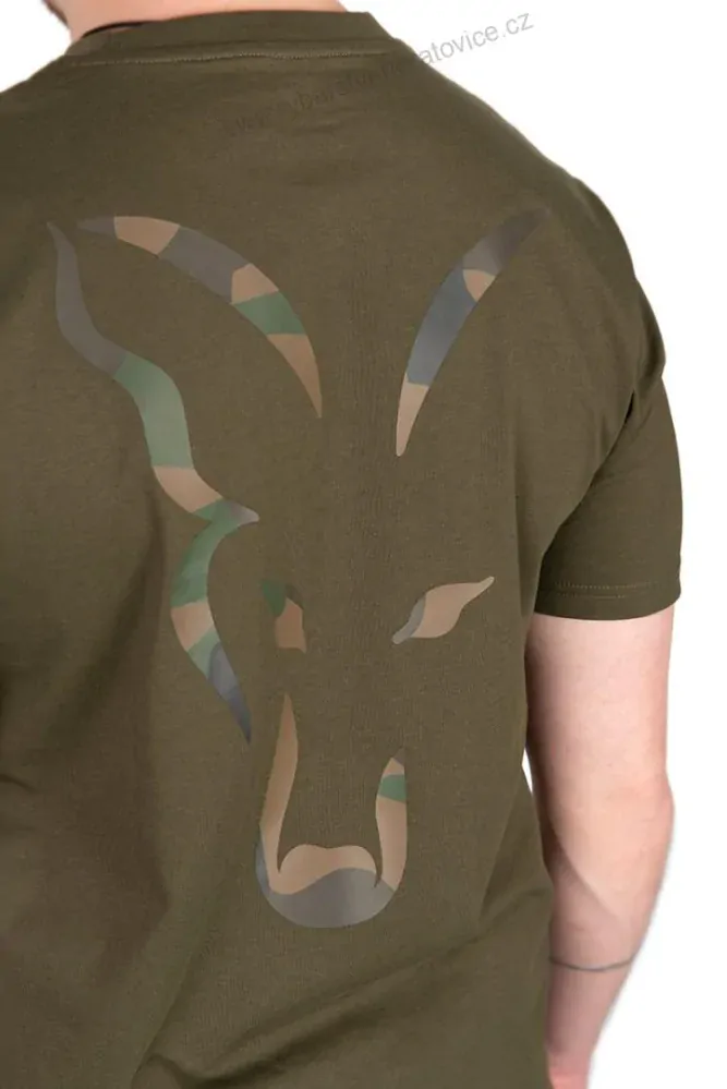 Fox Triko Khaki Head Logo T-Shirt - XXXL