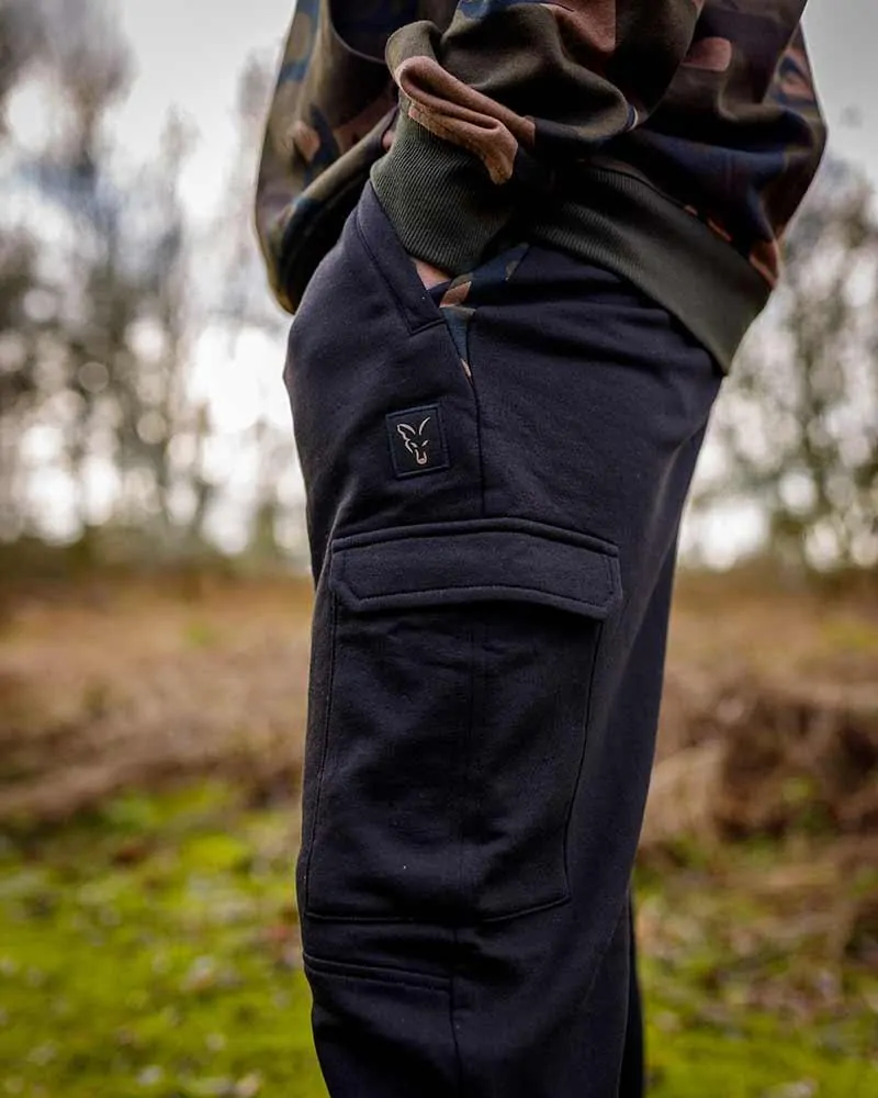 Fox Tepláky LW Black Camo Combat Joggers - M
