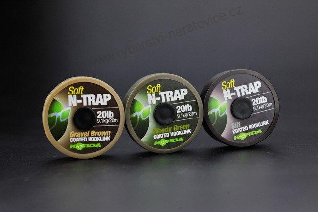 Korda šňůrka potahovaná N-Trap Soft green 20lb zelená 20m