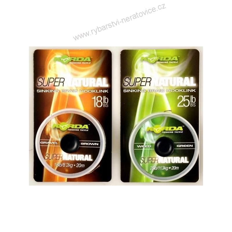 Korda šňůrka Super Natural 25lb Green 20m
