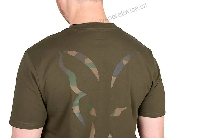 Fox Triko Khaki Head Logo T-Shirt - XXXL