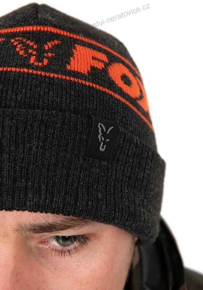 Fox Čepice Collection Beanie Hat Black Orange