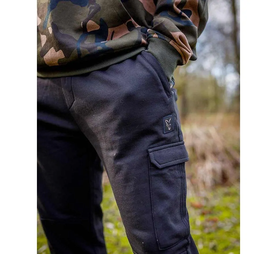 Fox Tepláky LW Black Camo Combat Joggers - M