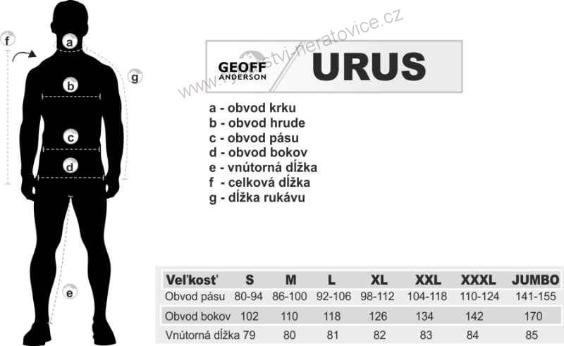 Geoff Anderson - DOZER 6 + Urus 6 zelená - komplet Bunda + Kalhoty - XL