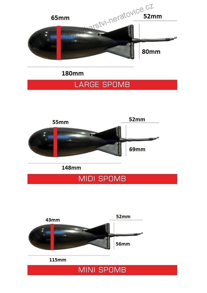 SPOMB - krmná raketa midi Bait Rocket bílá