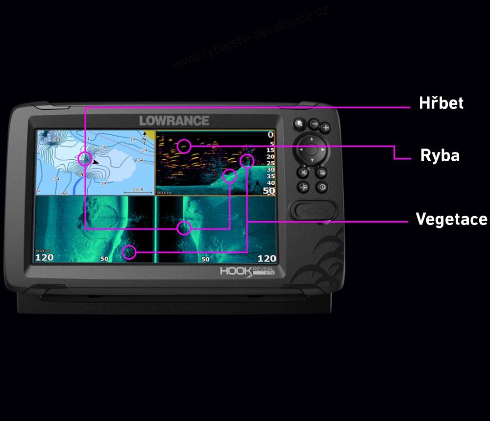 Sonar Lowrance HOOK REVEAL 7 SE SONDOU HDI 50/200 KHZ
