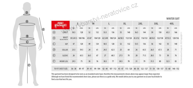 Fox Rage Zimní Oblek Winter Suit - Velikost XXL