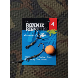 Giants Fishing Kaprový Návazec Ronnie Rig With Peg - 4 - 2ks