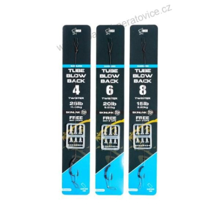 Nash Návazec Tube Blow Back Rig Barbless 9,07 kg - Vel. 4 - Bez protihrotu