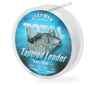 Carp´R´Us Ujímaný Šokový Vlasec Total Tapered Line - Průměr 0,25-0,50 mm - 5x 12m