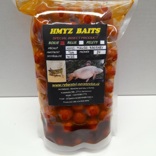 Boilie v dipu - Hmyz/Mango/Broskev - 1kg - 24mm