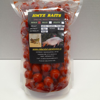 Boilie v dipu - Hmyz/Jahoda/Mango - 1kg - 24mm